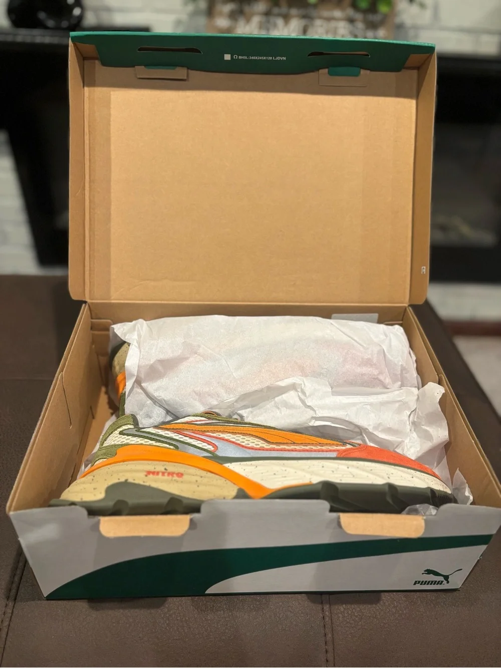 PUMA Mens Fade Overload Lace Up Sneakers Shoes Casual - Orange